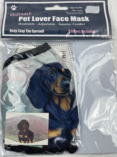Dachshund Lover's Face Mask Double Stitch Triple Filter High Quality - Picture 2 of 7