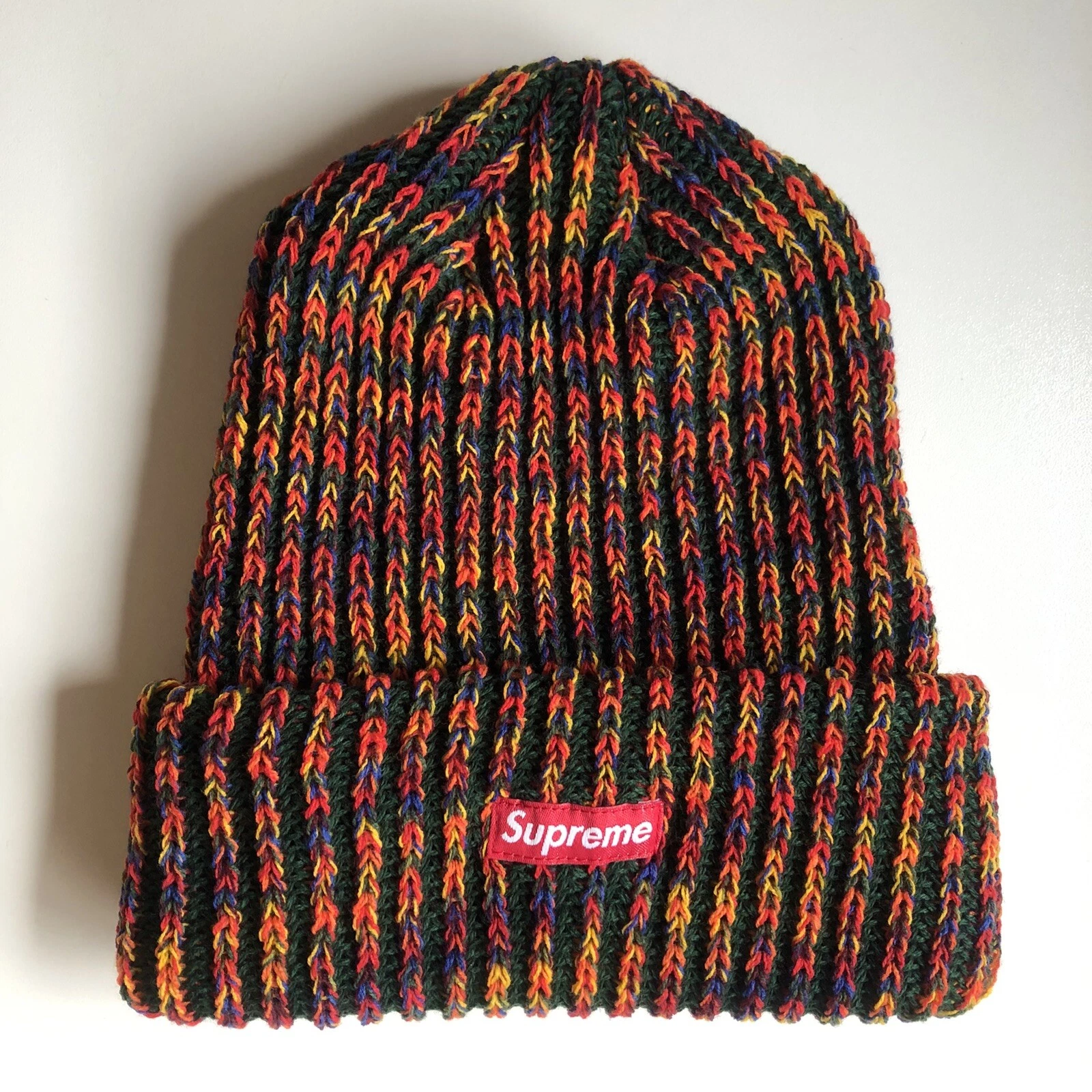 Bonnet tricot arc en ciel suprême OLIVE