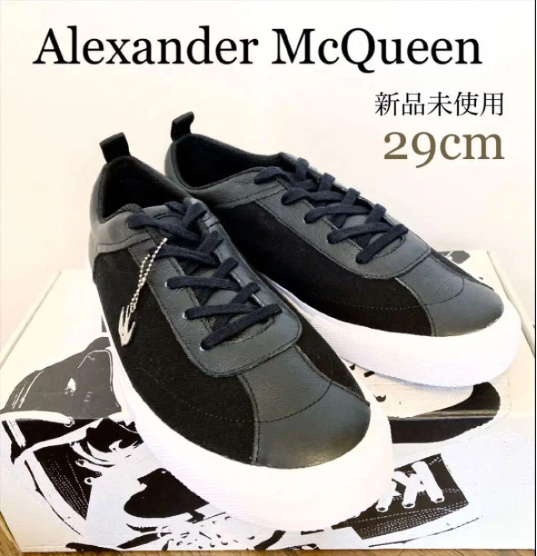 ALEXANDER McQUEEN McQ LOW Calf Leather Black Sneakers Size 44 US 11 | eBay