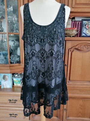 Kleid Spitzen ''Agenda'' Schwarz Gr. 38-42