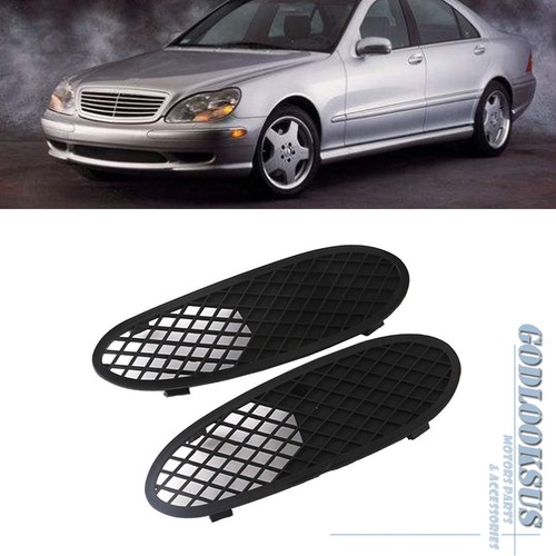 2x LH & RH Primed Plastic Bumper Grille For Mercedes S-Class W220 S430 S500 S600 - Picture 2 of 5