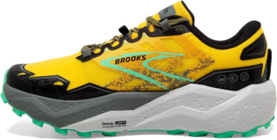 Brooks Men s Caldera 7 Ultra Trail, Lemon Chrome/Black/Springbud, Sz-9.