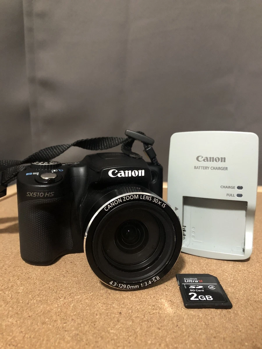 Canon PowerShot SX510 HS 12.1MP Digital Camera With Memory Card & Charger  Works