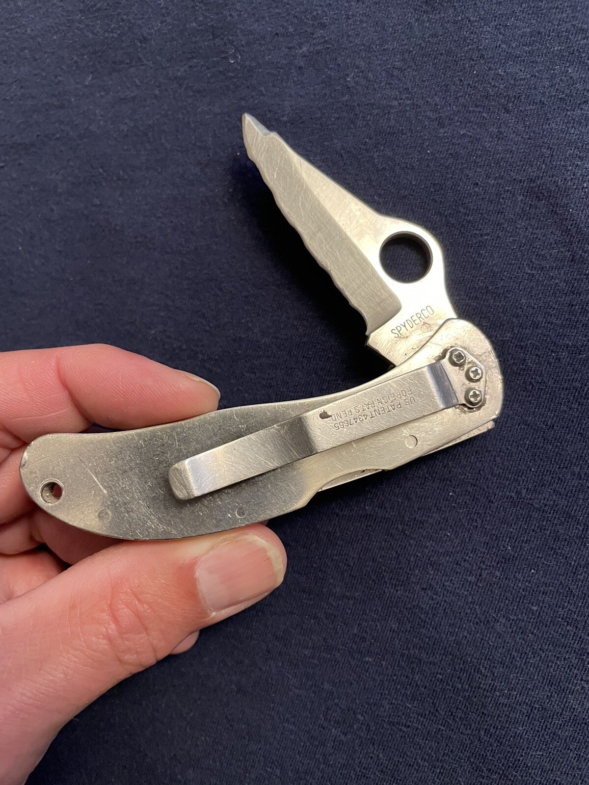 Spyderco Worker Knife Lot Of 2 , Super Rare Pair Left Handed Vintage