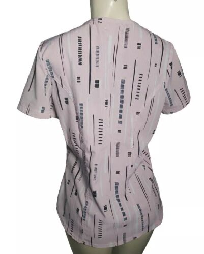 Elle Womens Pink Scrubs Top Pullover Workwear Medical Fashion Pockets Small - Picture 7 of 7