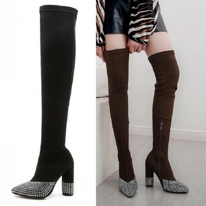 glitter long boots