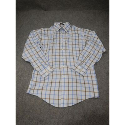 RBM Platinum Button-Down Shirt Mens Medium Plaid Long Sleeve Casual Cotton