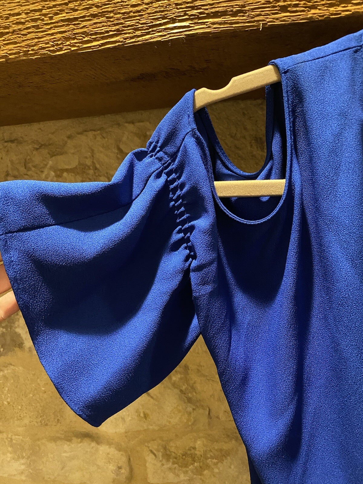 Zara Basic Romper Cold Shoulder Vibrant Blue Size… - image 4