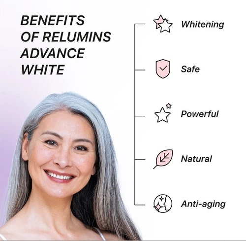 RELUMINS Advance White 1650mg Glutathione Complex + HYALURONIC ACID 90Ct - Picture 4 of 6