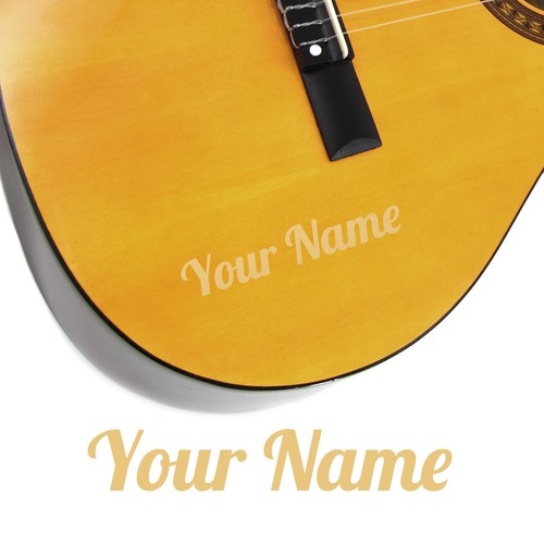 2 x Guitar Name Stickers - Personalised Acoustic Electric - Wing Style - Picture 12 of 18