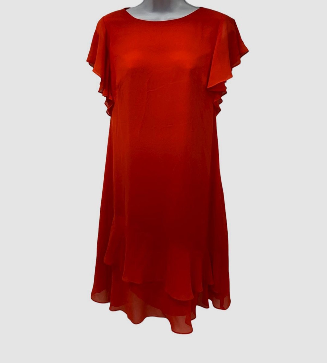 red chiffon shift dress Wallis Women's Chiffon Neck Shift Dress in Wine | Size: 12