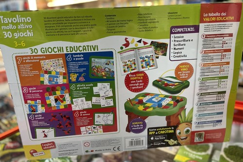 TAVOLINO MOLTO ATTIVO 30 GIOCHI CAROTINA LISCIANI 90075 (ITA) - Foto 2 di 2