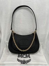 Authentic Mcm Black Hobo Shoulder Bag