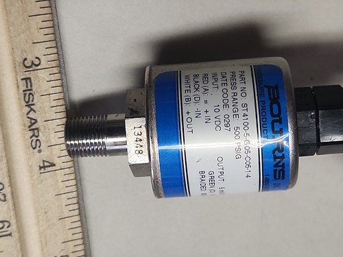 Bourns Sapphire Pressure Transducer ST4100-5-G05-C05-1-4 NOS 500psig 1 qty - Picture 6 of 10