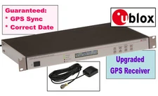 Arbiter Systems 1084B Opt20 UPGRADED GPS Clock LCD Display ST Fiber Optic IRIG-B