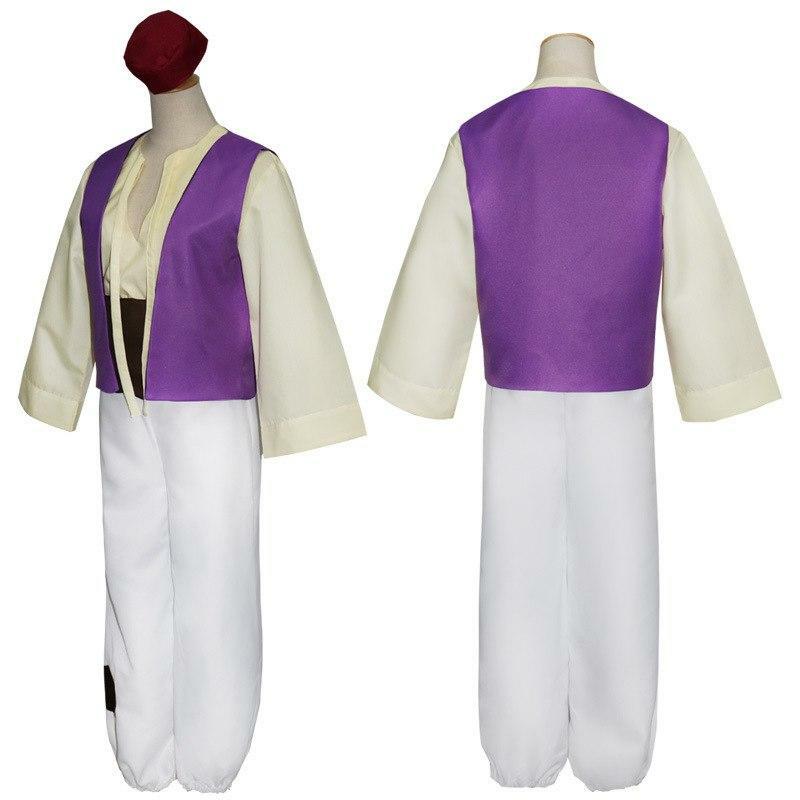Costume Principe Arabo MSemis 3 Pezzi - Gilet Velluto, Pantaloni E Cintura Per Halloween E Cosplay - Foto 4