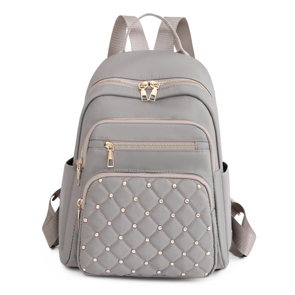 Mochila De Nailon Para Mujer Bolso Grande De Viaje Moda Escolar De Adolescentes
