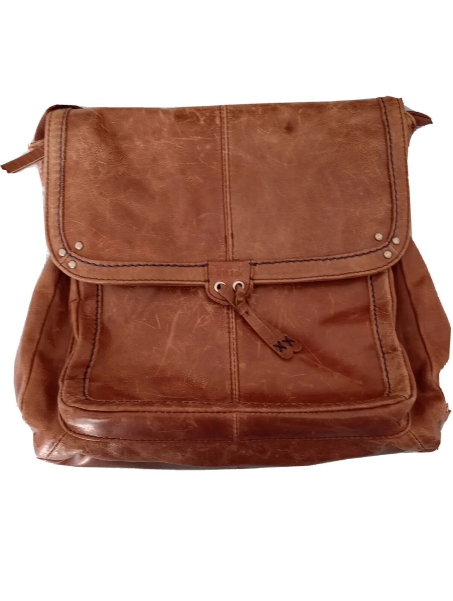 distressed leather backpack purse Handcrafted Work Travel 18SKB04 access to your keys or phone!) Distressed Dark Brown Leather Travel