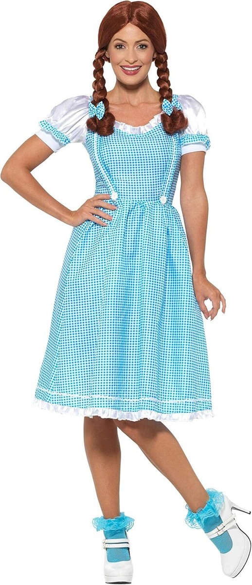 Smiffys Country Girl Costume - Blue & White Dress With Headband For Kids 10-12 Years (Large) - View #5