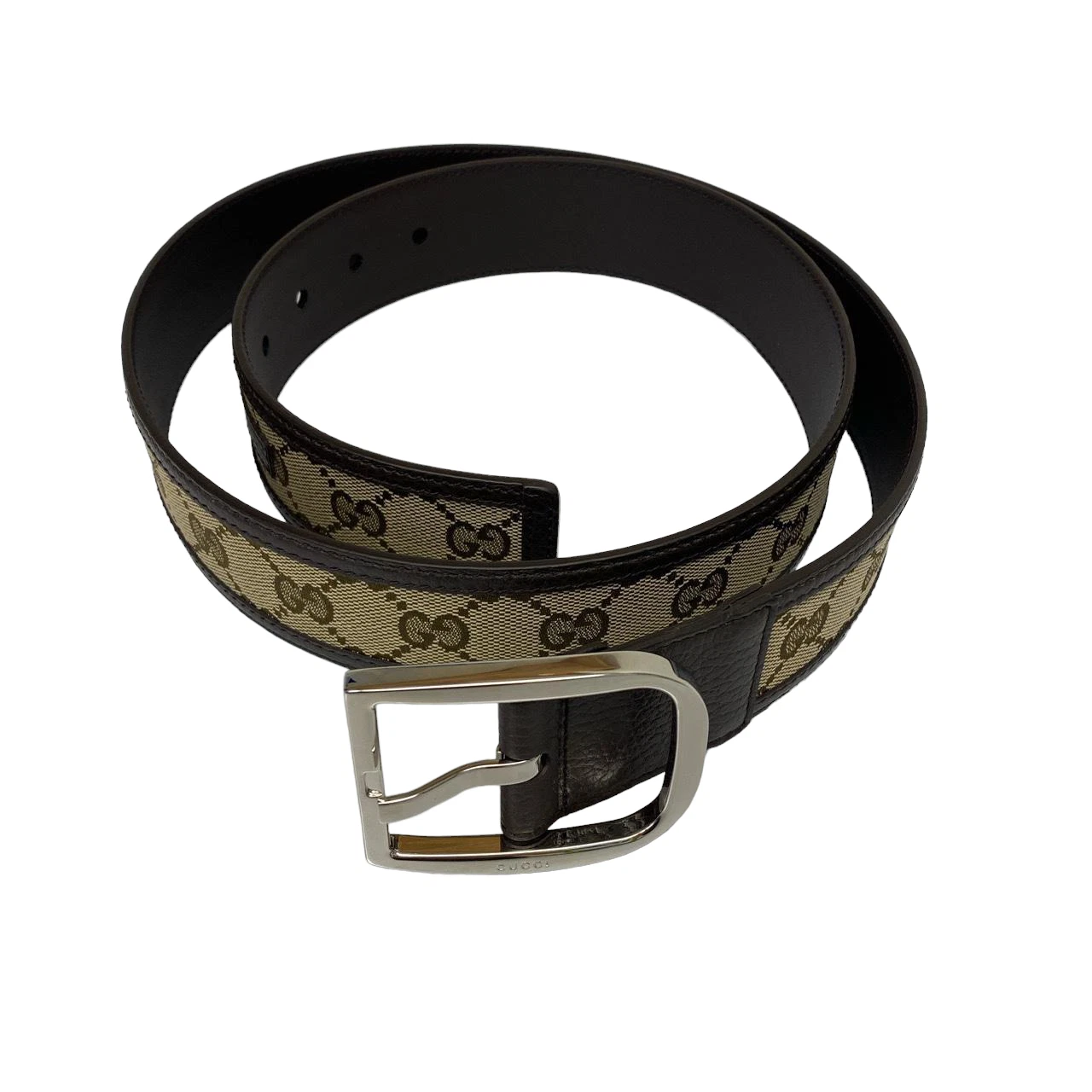 Ceinture Gucci GG Supreme en toile et cuir, taille 85, neuve avec étiquette, prix de vente conseillé !