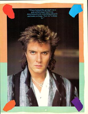 SIMON le BON- 1984 Smash Hits Magazine Full Page Poster Print 8''X11'' Ephemera