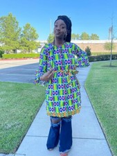 African Clothing For Women Ankara Kente Print Open Dress blazer Sz 2 To 24