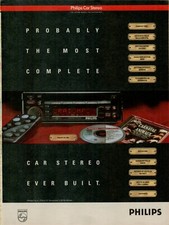 1990 Philips Most Complete Car Stereo Ever Built Photo ITALIAN Vintage Print Ad