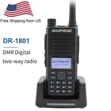 Baofeng DR-1801 DMR Digital Radio 5W VHF UHF Dual Band Tier 1+2 Walkie Talkie