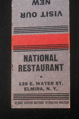 1940s National Restaurant Visit Our New Soda Bar 128 E. Water St. Elmira NY MB