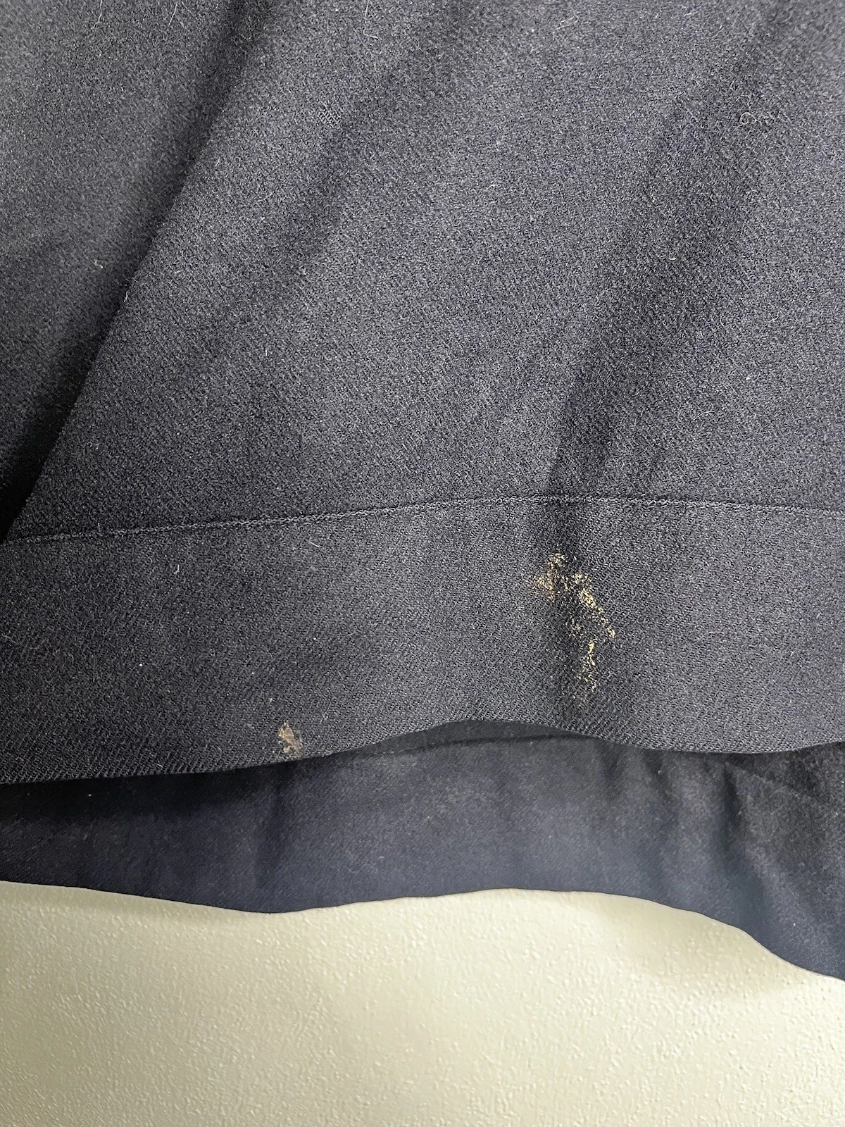 VETEMENTS Vintage Stati Uniti Felpa con cappuccio uniforme in lana navale uomo taglia media blu