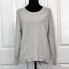 Loft Women's Confetti Gray Knit Crewneck Pullover Grey Flecked Sweater Size XS