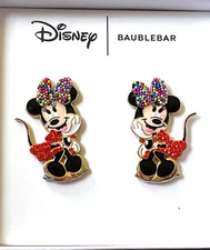 bashful rhinestone MINNIE MOUSE earrings DISNEY x BAUBLEBAR new in box