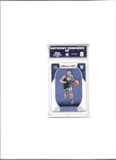 2020-21 Panini NBA Hoops Anthony Edwards #216 Rookie RC Graded 8 EX   *068