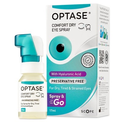 Optase Comfort Spray für trockene Augen - für müde, gereizte 17 ml (1er Pack), weiß 