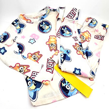 Bluey Pajama Set Size 6 Girls Matching 2pc Long Sleeve Shirt Pants Sleepwear