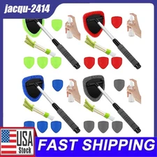 Windshield Cleaning Tool Car Window Glass Wiper Cleaner Brush Pad Extendable