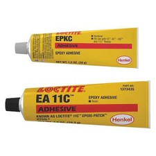 Loctite 1373435 Epoxy Adhesive: Ea 11C, Heat Cured, 4 Fl Oz, Tube, Black, Paste