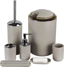 Bathroom Accessories Set,Bathroom Set,7 Pieces Bathroom Accessory Set,Tray,Toile