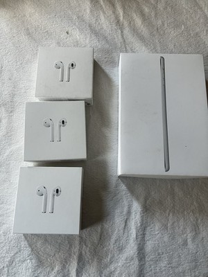 Lot of 4 Apple Boxes   iPad Mini 64GB A1600 + 3x AirPods Empty Packaging Only