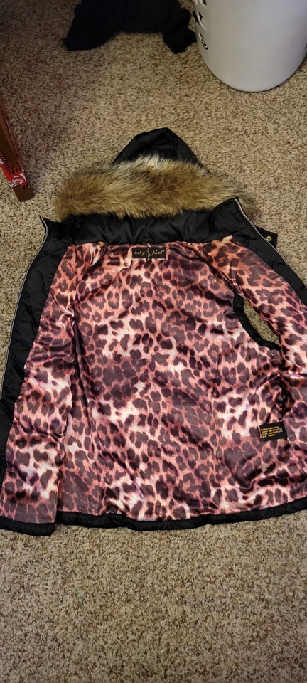 DE COLECCIÓN Chaqueta Grasa Bebé Mujer XL Chaleco Puffer Exterior Y2K Damas Con PIEL SINTÉTICA Foto 3 de 4