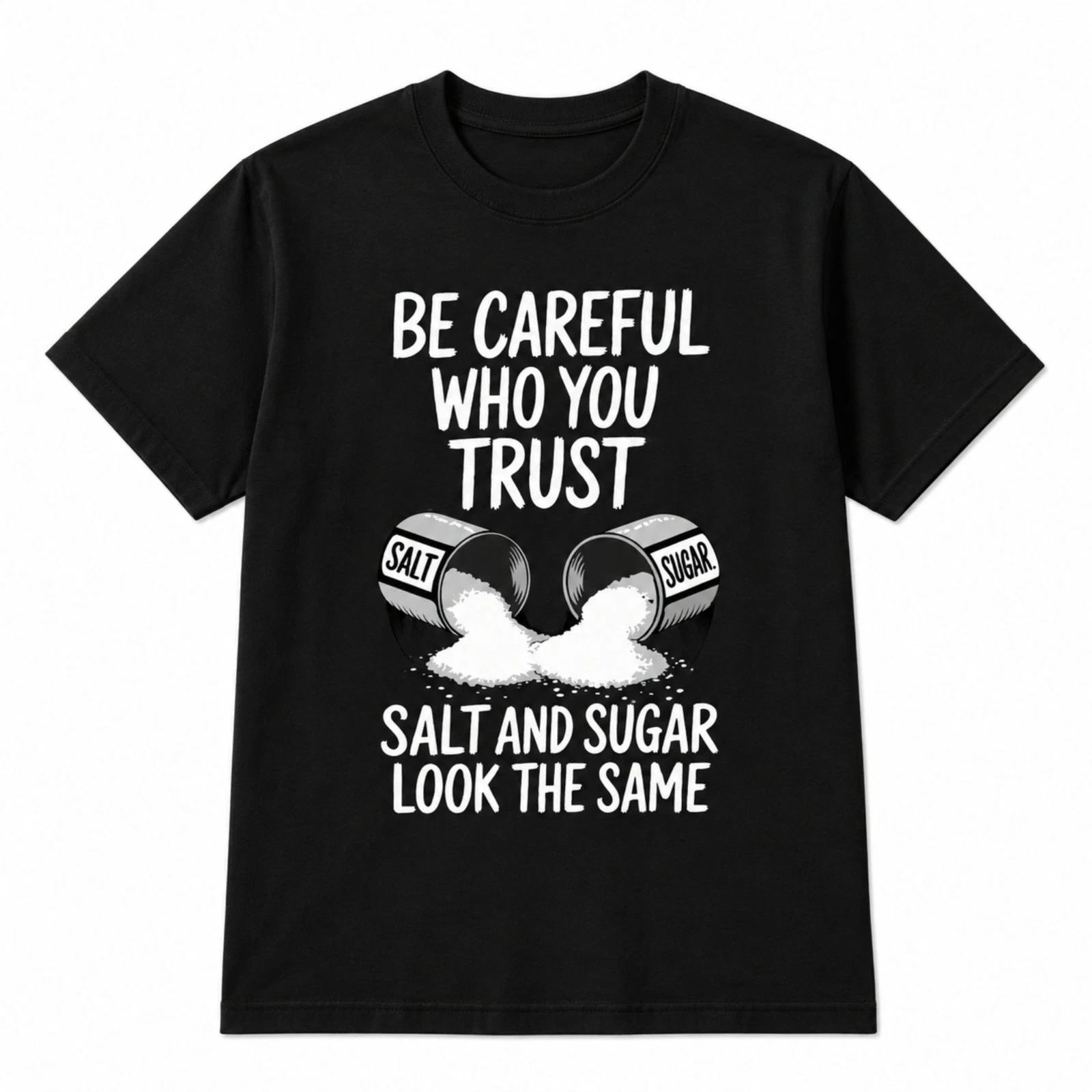 Men's Funny Gym T-Shirt With Salt & Sugar Trust Graphic Print image 1
