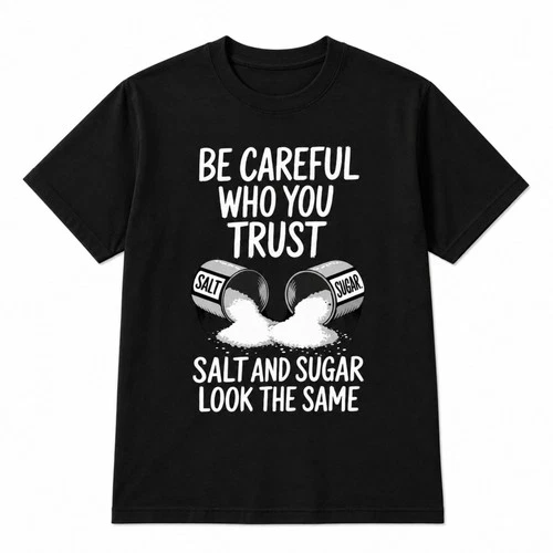 Men's Funny Gym T-Shirt With Salt & Sugar Trust Graphic Print - product listing photo
