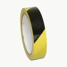 JVCC Hazard Warning Tape [6 mils thick] (HZ-8): 3/4 in. x 18 yds. (Black/Yellow