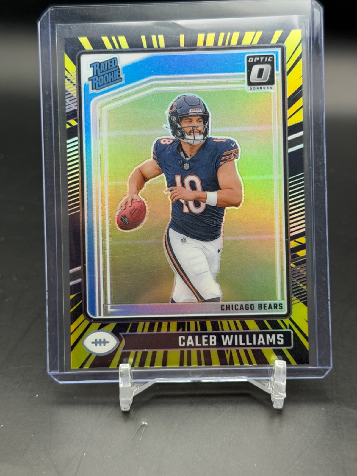 2024 Panini Donruss Optic Caleb Williams /75 Electricity Prizm Rated RC #201 PC