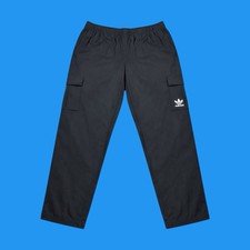 Adidas Originals Men  s Size Large Tapered Black Athletic Cargo Jogger Pants