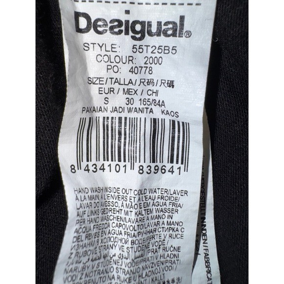 Desigual patchwork heart embroidered rhinestone t… - image 7