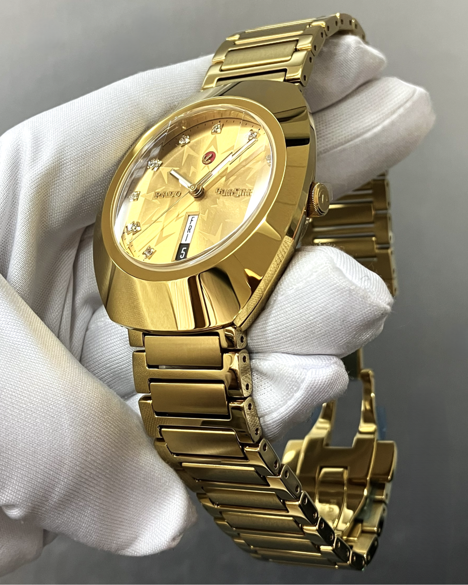 Rado DiaStar Original Automatic 38mm Gold Dial SS Men's Watch