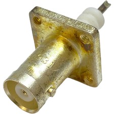 UG931/U Amphenol Amphenol BNC Female 4 Hole Flange Solder Cup Coaxial Connector