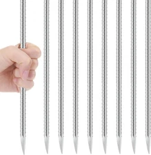 Gisafai 8 Pcs 16 Inch Ground Rebar Stakes 16 Inch, as shown in the picture 