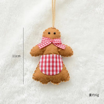Weihnachtsbaum Schneeflocken Anhänger Dekoration handgemacht Wollfilz Lebkuchen